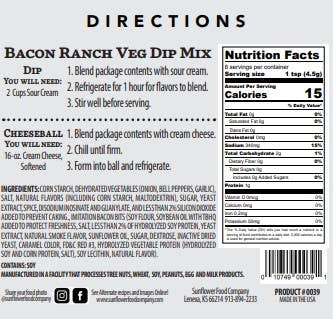Bacon Ranch Dip & Cheeseball Mix