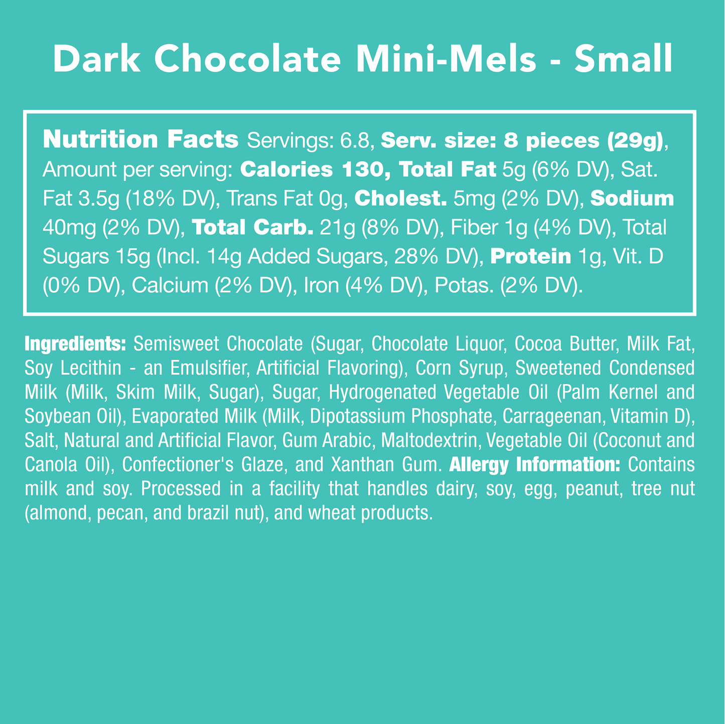 Dark Chocolate Mini-Mels-Candy