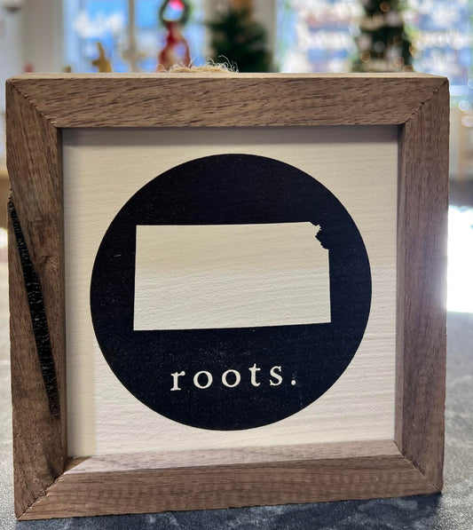 Kansas Roots Mini Sign