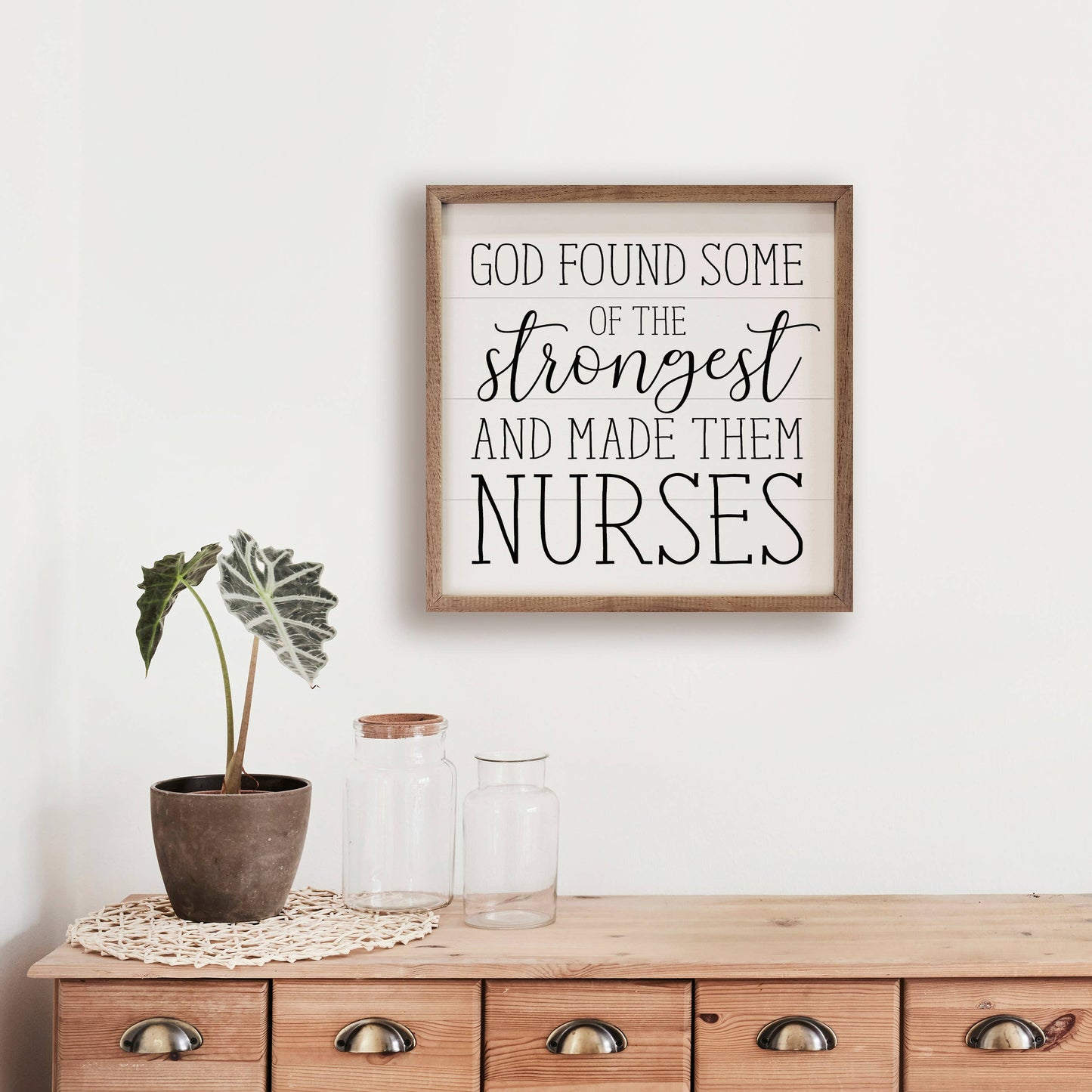 God Found Nurses Mini Sign