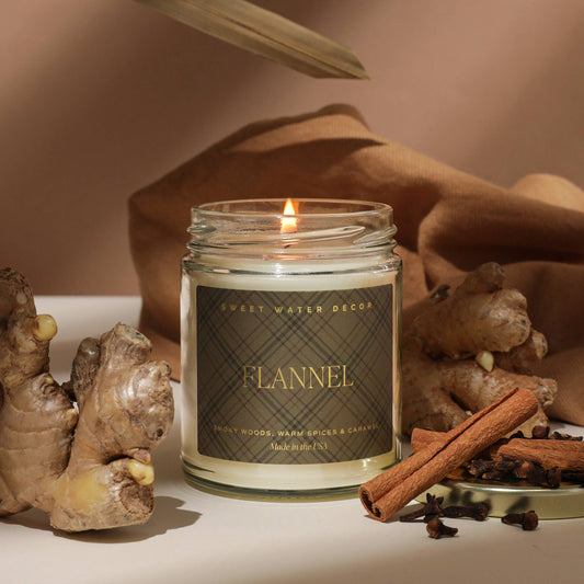 Flannel 9 oz Soy Candle - Fall Home Decor & Gifts