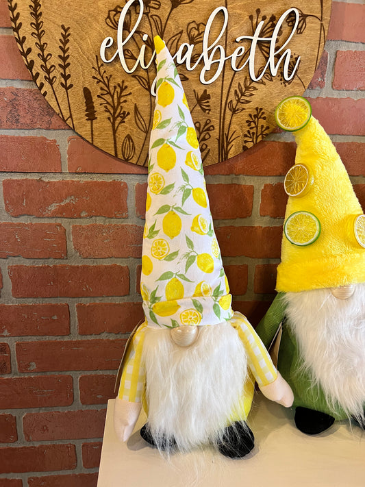 Willow & Riley Freestanding Summer Stuffed Lime-Theme Gnome