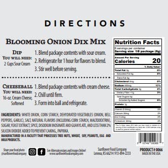 Blooming Onion Dip & Cheeseball Mix