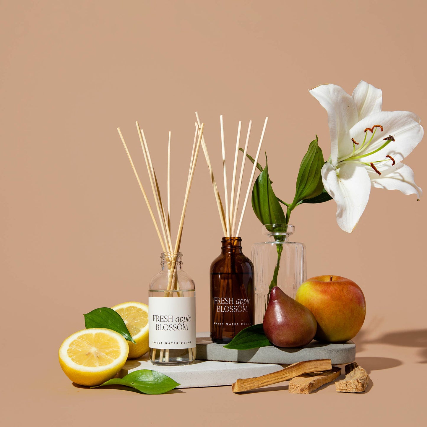 Fresh Apple Blossom Amber Reed Diffuser - Home Decor & Gifts