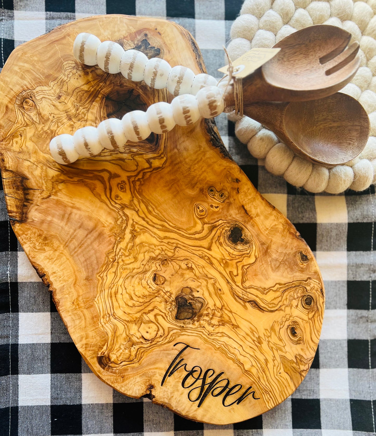 Personalized Olive Wood Cutting Board