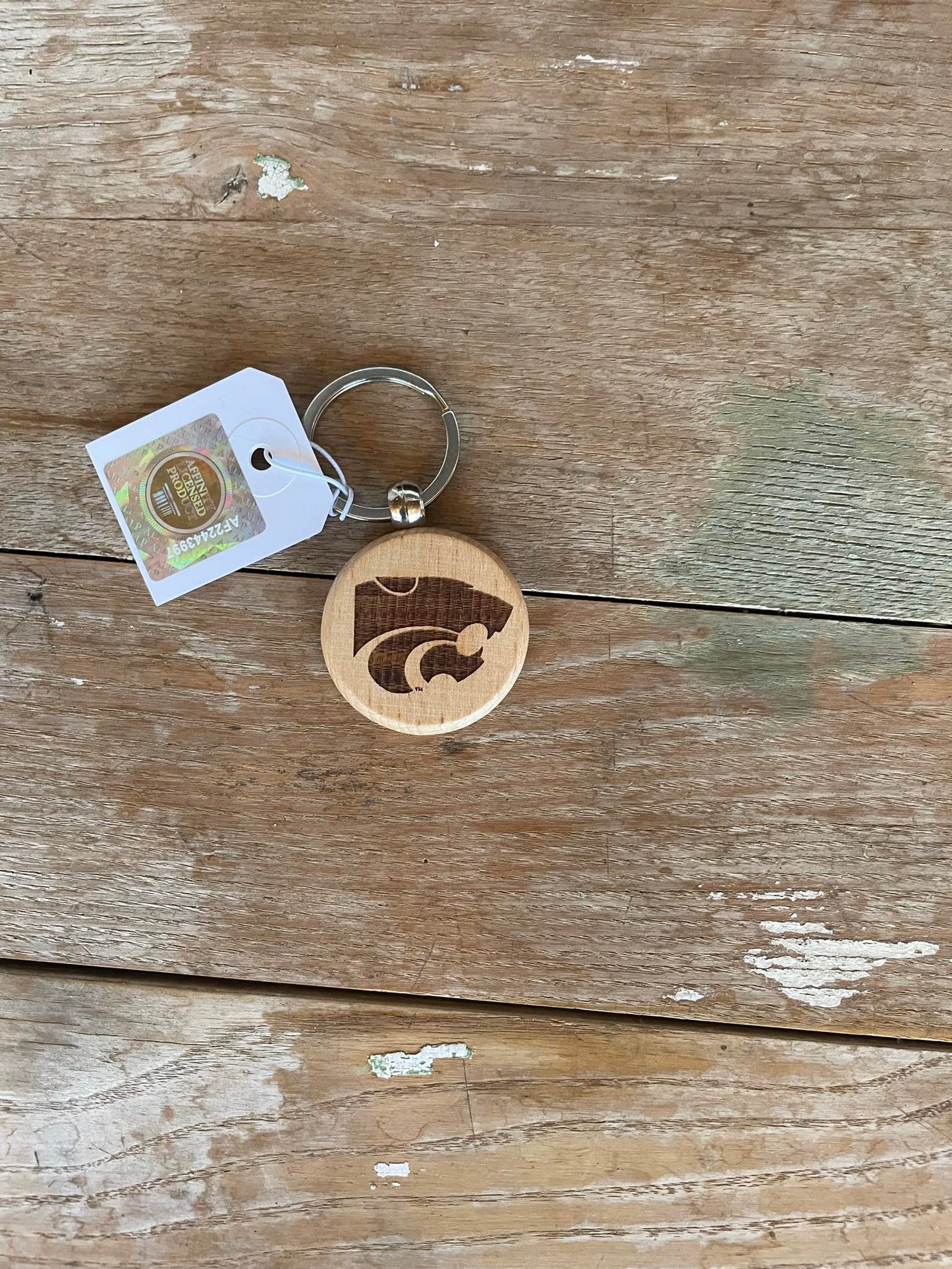 Kansas State Double Sided EMAW and Powercat Key Chain